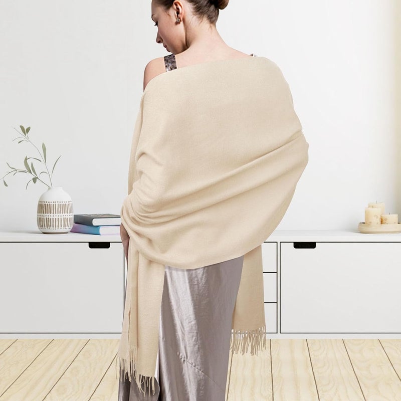 Darller Winter Scarf for Women Pashmina Shawls and Wraps for Evening Dresses Wedding Party Bridesmaid Warm Long Scarves Shawl - Image 3